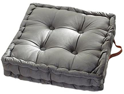 42 cm quadratisches Pouf Tatami Kissen dick Bodenkissen weich Sitzkissen Pad Wurfkissen Kissen Zuhause Sofa Tatami Kissen (grau)
