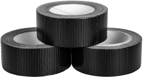 verpacking Premium Panzertape 50 m x 48 mm Schwarz Gewebeband Gaffa Tape Reparaturband hohe Klebekraft Klebeband mit Naturkautschuk-Kleber (3 Stück)