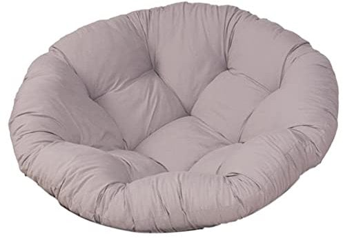 Baoblaze Gartenstuhl Kissen, 60 * 60 cm Rundes Sitzkissen, Gemütliches Stuhlauflage, Abnehmbar Sitzkissen Outdoor/Indoor, Stuhlauflagen für Schlafzimmer, Familienzimmer, Kissen für Hängesessel, Grau