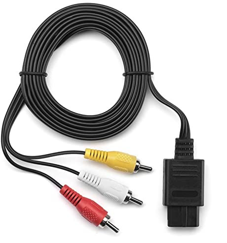 TOPOB Audio et vidéo Un V Cable N64 Câble de rallonge Accessoires de Jeu adapté for Nintendo N64 NGC AV Câble N64 Câble