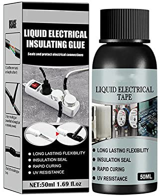 Siapodan Cinta eléctrica líquida, pegamento aislante impermeable, pasta de tubo de cinta eléctrica de aislamiento líquido, capa de goma aislante líquido, cinta eléctrica negra (nuevo-negro-50ml)
