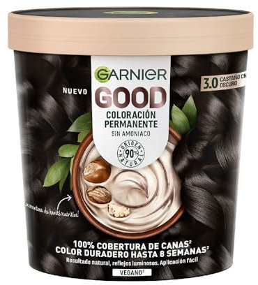 Tinte Permanente Garnier Good Castaño Oscuro Nº 3.0 (1 unidad)