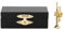 Dioche Broche de Trompette Plaqué OR Pins Trompette Broche en forme d'instruments de musique exquis pour femme avec étui pour (Petit)