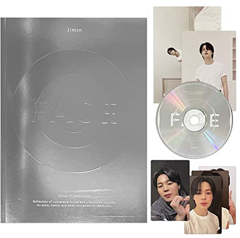 JIMIN OF BTS - [FACE] (Invisible Face Ver.) Photo Book + CD + Photo Card A + Photo Card B + Post Card + Large Post Card + 2 Extra Photocards