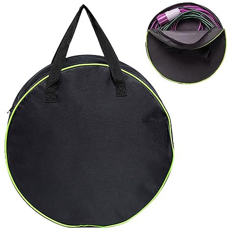 Jortmrd 42CM Rond EV Cable Bag Sac de Rangement Cable Recharge Voiture Electrique, Sac Organisateur pour Câbles Type 2, EV Câble Sacs de Rangement Voiture étanche 1680D (Double Poignée)