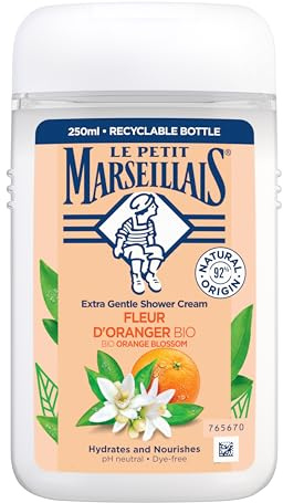 Le Petit Marseillais crème de douche extra douce bio fleur d'oranger, hydrate et nourrit la peau 12x250ml