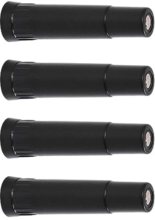 Unifizz Auto 4 Stück aufschraubbare Ventilkappenverlängerung Radreifenkappenverlängerungsadapter LKW mit Länge 39 mm Kunststoff Schwarz