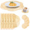 QZDAFFIC Tovagliette e Sottobicchieri Set di 6, Tovaglietta Lavabili Rotonde per la Tavola di Casa, 38×38cm Plastica Non-scivolose Rose Desk Mats per Party Cucina Tavolo da Pranzo Ristorante (Oro)
