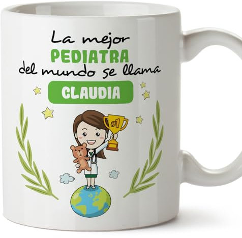 MUGFFINS Tazas Personalizadas para PEDIATRA mujer - En Español - Eres Mejor del Mundo - 11 oz / 330 ml - Regalo Personalizable original y divertido
