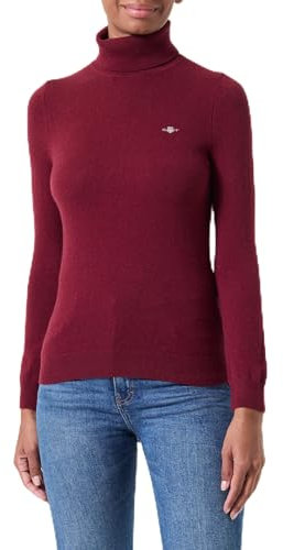 GANT Damen Extrafine Lambswool Rollneck Pullover, PLUMPED RED, L