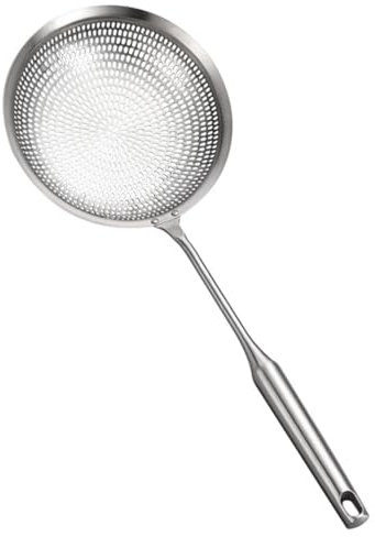 OKUMEYR 1pezzi Cucchiaio in Acciaio Scolapasta Per Pentola Calda Mestolo Per Servire Cibo Facile Da Pulire e Riporre