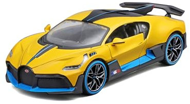 Maisto Bugatti Divo: Modellauto im Maßstab 1:24, Türen beweglich, gelb (531526Y)