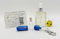 Bee Revival Kit - 'Always Bee Happy' Engraved Keyring, Glass Vial, Bee Feed Dropper Bottle, Organza Pouch (Blue)
