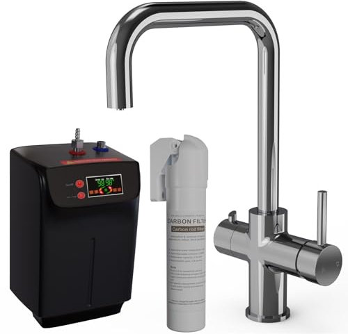 Liquida EBT311CH 3 in 1 Chrome Kitchen Instant Boiling Hot Water Tap