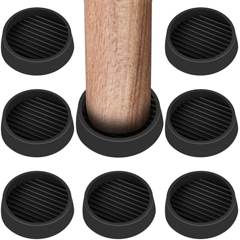 Rubber Castor Cups 2 IN, 8 PCS Carpet Protector Cups, Non Slip Furniture Coasters, Furniture Pads Round, Sofa Feet Protectors for Wooden Floors
