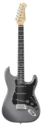 DONNER DST-80 E-Guitar Set Completo per Principianti da 39 con Amplificatore, Pickup SSS Classico, Include Gig Bag, Accordatore, Capotasto, Cinghia, Plettri e Lezioni Online Gratuite