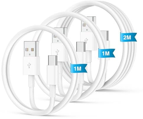 Car Carplay Cable for iPhone 16 15 Pro Max Plus,3Pack 1M+1M+2M Apple USB A to USB C Cable for iPhone 16 15 Pro Max Car Charger Cord Fast Charging Cable for iPad Pro 13/12.9/11/Air