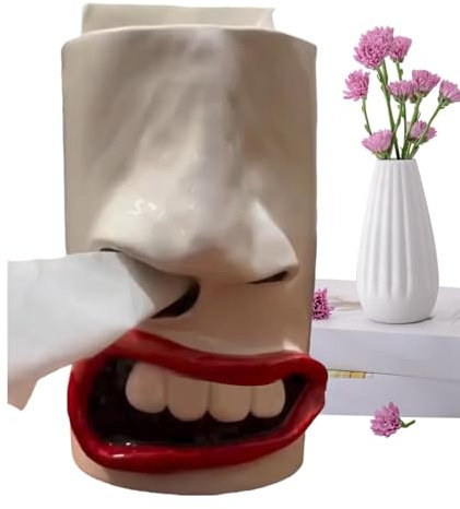 Handgefertigter, lustiger Taschentuchhalter, origineller Taschentuchbox-Halter, Aufbewahrungsbox für Nasen- und Mund-Gesichtstücher, einzigartiger Taschentuch-Organizer aus Kunstharz, kreativer