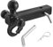 VEVOR Gancio di Traino, Supporto a Sfera Triangolare con Gancio e Perno, Sfera del Rimorchio 47,6/50 / 58,7 mm, per Ricevitore 50 mm, Gancio di Traino a Sfera 4535 kg per Camper SUV ATV Camion Nero