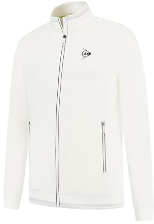 DUNLOP CLUB HERREN TENNIS STRICKJACKE, Weiß, XXXL