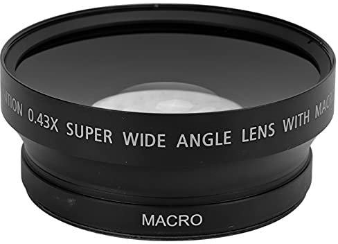 LOCADENCE 72 mm 0,43 Faches Weitwinkel Makroobjektiv, Professionelles HD Weitwinkelobjektiv mit Objektivtasche für Objektive mit 72 mm Filterdurchmesser