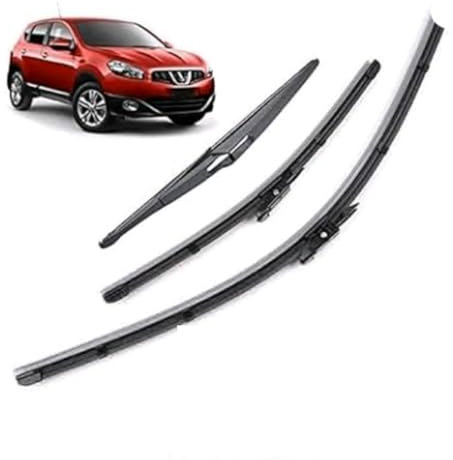 Generisch 3-teiliges Auto-Scheibenwischerblatt, für Nissan Qashqai J10 2006-2013, Wasserabweisende Wischerblätter