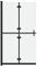 Wenjingqi 151195 Duschabtrennung Duschabtrennung ESG Milchglas 100 x 190 cm transparent