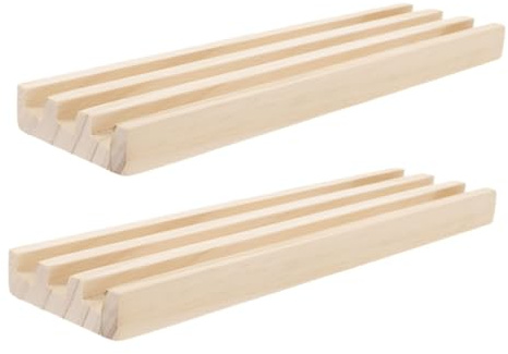 Kisangel 2 Stück Domino Halter für Tischspiele Beige mit Organizer für Einfache Aufbewahrung und Verbesserten Spielspaß bei Brettspielen