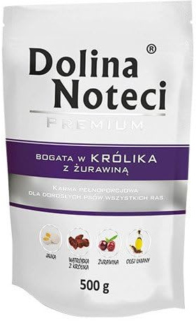 Dolina Noteci Premium Wet Dog Food 150g - Various Flavours, MIX OF TASTE (150 g (Pack of 1), Rabbit Cranberry)