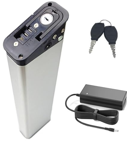 SSCYHT Li-Ionen-Akku 36 V 7,8 Ah 12 Ah 10,4 Ah Lithium-Akku 48 V Unterrohr-Akkus 36 V Ersatzakkus für 250 W – 450 W Motor mit Ladegerät und 3-Loch-Anschluss,36v10.4ah 328mm