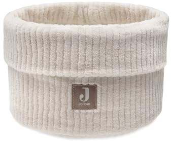 Jollein Care Basket – Cloudy Rib – Oatmeal – Storage Basket for Changing Table – Changing Table Organizer – Changing Table Accessory – 14x18 cm