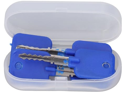 Professional Heavy Duty Pick and Hook Hand Tools Stainless Steel Cross Bit Lock Picking Set for Padlocks Cabinets Mailboxes Locksmith Repair Kit 5 Piece Set with Storage Case