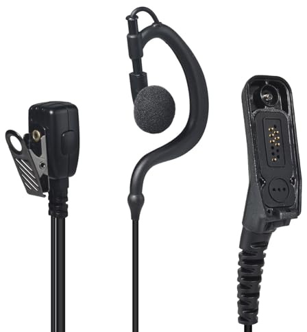 YNIBST Oreillette pour Radio avec Micro Compatible avec Motorola à Multipin | pour les Modèles DP-3400, DP-4400, DP-4800, XPR-6300 et XiR P8200, Casque pour Walkie Talkie (Forme G)