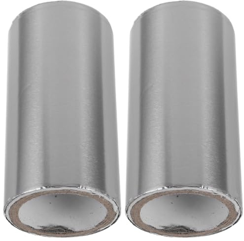 2 Rollen Nagelfolien Wraps zum Entfernen von Gel Nagellack, Silber | Tinfoil, 3 Meter Länge Je Rolle, für Beauty Tasks und Haarbehandlungen, Dünne Folienblätter
