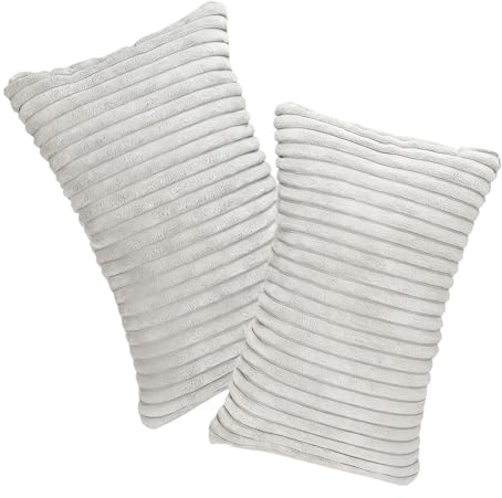 2 Stück Kleine Kopfkissen: 28x18cm Kleines Kissen für Reise & Flugzeug, Hochwertige Plüsch Reisekissen für Besseren Schlaf, kleines kissen zum schlafen für Reisen, Büro, Zuhause, Haustiere, Grau