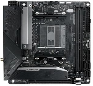 Carte Mere pc Carte Graphique Fit for ASUS ROG Strix B550-I Gaming Wi-FI 6 Mini ITX B550, 2 x DIMM, Max. 64 Go, DDR4 5100 MHz (OC), M. SATA, Socket AM4