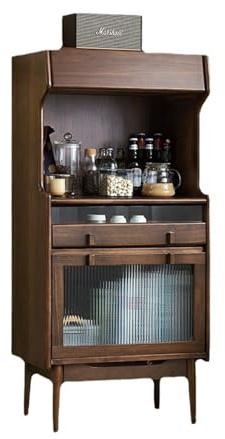 GLigeT Stockage Buffet en Bois Massif, Petit ménage, Salon, préparation des Repas, Garde-Manger, Salle à Manger, Armoire de Rangement Vaisselle