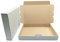 verpacking 100 Maxibriefkartons Versandkartons Faltschachtel Faltkarton Maxibrief 350 x 250 x 50 mm, Weiss, MB-5