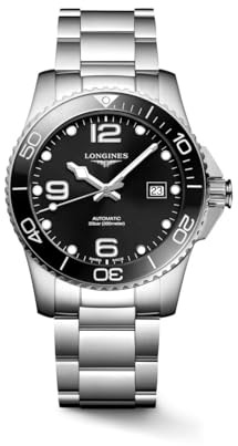 Longines orologio Hydroconquest ghiera Ceramica 41mm automatico Nero L3.781.4.56.6