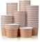 MATICAN Vasos de papel para helado, paquete de 100 cuencos desechables de postre de 266 ml para alimentos fríos y calientes, suministros de fiesta de 9.4 onzas líquidas para Sundae, yogur congelado,