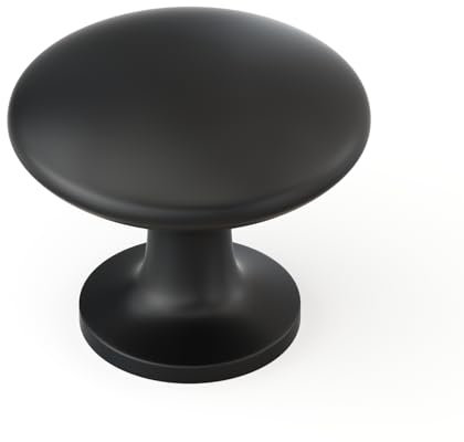LONTAN 10 Pieces Black Door Knobs Drawer Knobs Zinc Alloy Cupboard Door Knob Black Cabinet Knobs Round Drawer Pulls Modern Cabinet Hardware LS6050BK