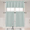 Better Home Style 3-teiliges einfarbiges 100 % Verdunkelungsvorhang-Set für Küchenfenster, mit Etagen und Volant, einfarbig, energieeffizient, thermische Raumverdunkelung, Vorhang, Fensterbehandlung,