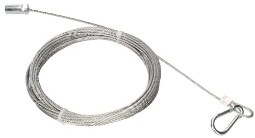 KOTARBAU® Escoba de acero para chimenea (10 m, diámetro de 3 mm, con abrazadera y rosca)