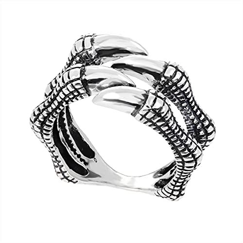 NKlaus 925 Sterling Silber Herrenring Ringgröße 58 18,5mm Drachenklaue Drachenkralle 8039