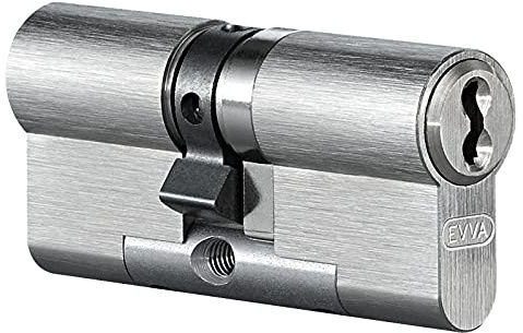 EVVA 4KS Doppelzylinder inkl. 5 Schlüssel und Sicherungskarte - beidseitig schließbar - verschiedene Längen - Nickel (31/46)
