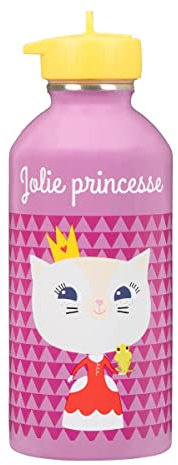 Gourde enfant Acier inoxydable DRAEGER PARIS - Facile à nettoyer - gourde réutilisable - Idéale pour voyage, parc, école - Contenance 300ml - 17 cm x 6,5 cm - Multicolore - Thème océan