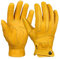 NJHGJ Damen Handschuhe Herren Touchscreen Handschuhe Leder Motorradhandschuh Outdoor Vollfinger Fahrradhandschuhe Gelb L