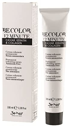 Be Hair Be Color 12 Min Permanente Färbecreme Ammoniakfrei 9.8 Sehr Helles Blond Beige Farbe 100 ML mit Kaviarextrakt, Keratin und Kollagen