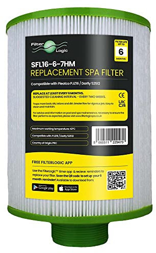 Filterlogic SFL16-6-7HM Whirlpool-Spa-Filter, kompatibel mit Pleatco PJZ16 und Darlly SC753