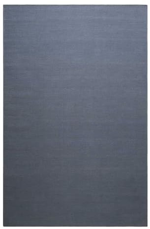 Wecon Home Robuster Green Looop Kelim Baumwoll-Teppich für Wohnzimmer, Schlafzimmer, Esszimmer, Kinderzimmer und Flur - Nizza (130 x 190 cm, blau grau)